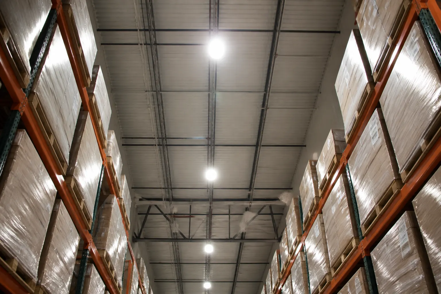 Commercial LED lighting in a Tampa warehouse Commercial LED lighting in a Tampa warehouse