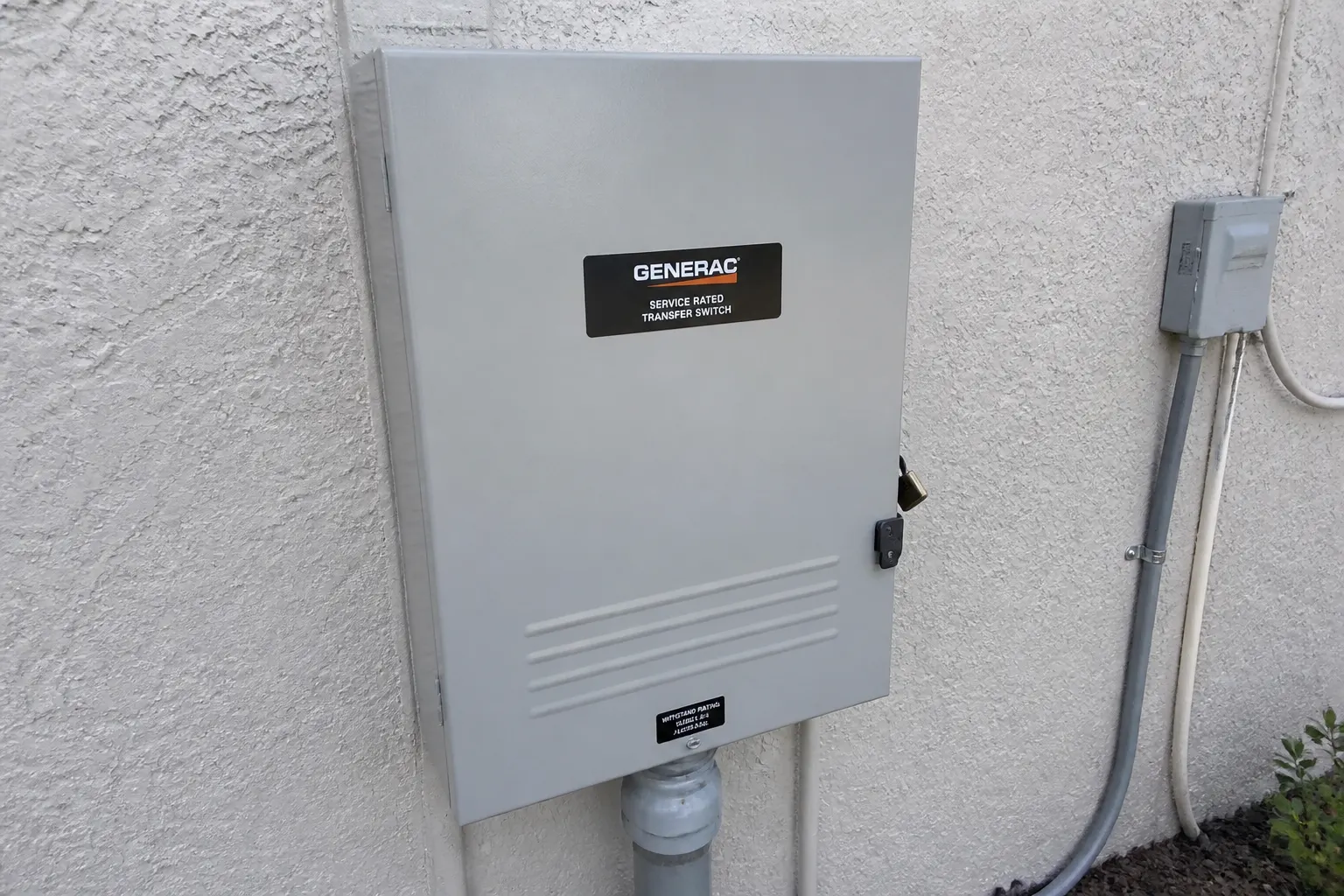 Standby generator transfer switch on a Tampa home
