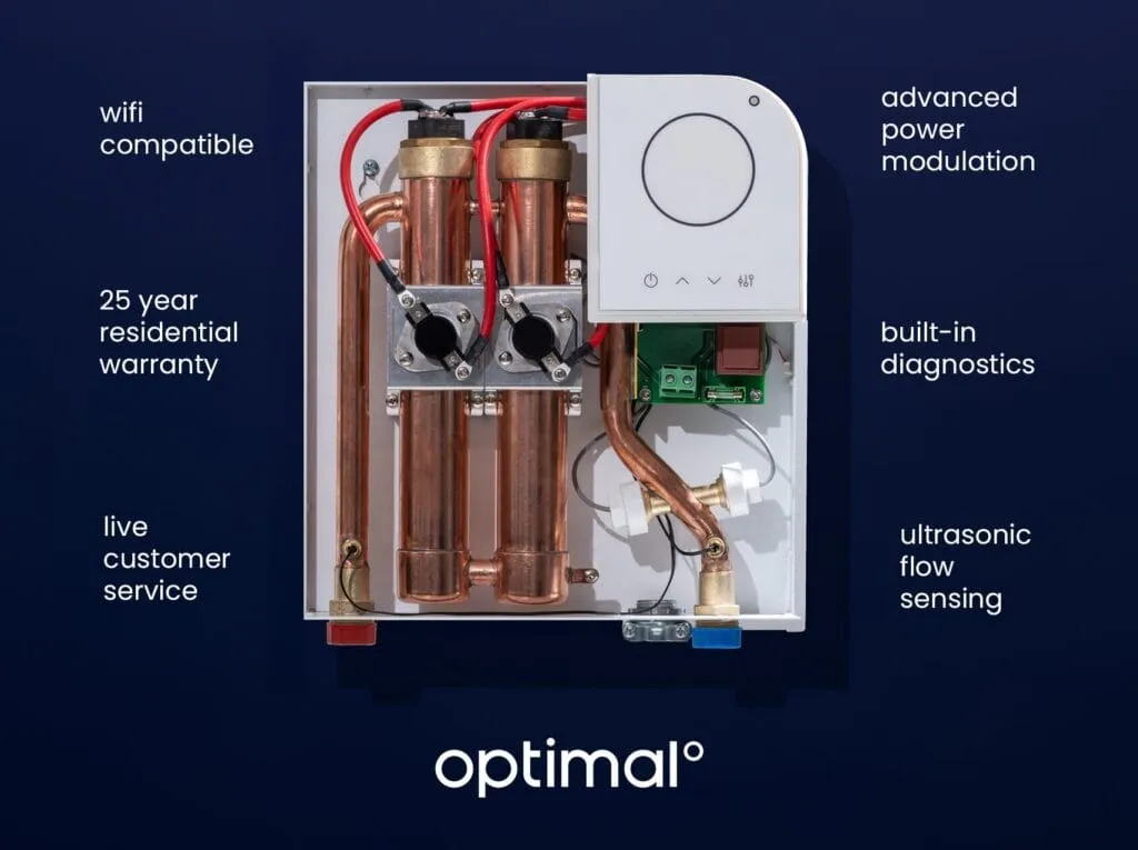 Optimal tankless water heater installed in a Tampa home